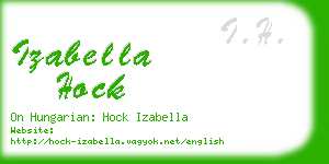 izabella hock business card